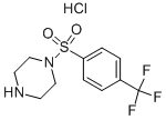 1-(4-TRIFLUOROMETHYL-BENZENESULFONYL)-PIPERAZINE HYDROCHLORIDE 结构式