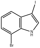 7-溴-3-碘-1H-吲哚 结构式