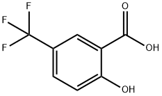 2-羟基-5-三氟甲基苯甲酸 结构式
