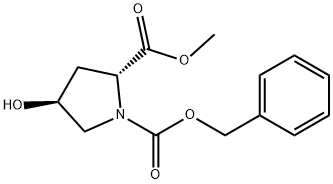N-苄氧羰基-反式-4-羟基-D-脯氨酸甲酯 结构式