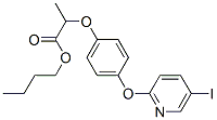 butyl 2-[4-[(5-iodo-2-pyridyl)oxy]phenoxy]propionate 结构式