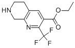 2-Trifluoromethyl-5,6,7,8-tetrahydro-[1,7]naphthyridine-3-carboxylic acid ethyl ester 结构式