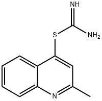 Carbamimidothioic acid, 2-methyl-4-quinolinyl ester (9CI) 结构式