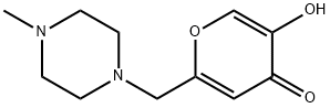 4H-Pyran-4-one, 5-hydroxy-2-[(4-methyl-1-piperazinyl)methyl]- (9CI) 结构式