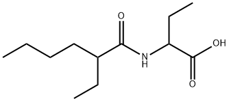 Butanoic  acid,  2-[(2-ethyl-1-oxohexyl)amino]- 结构式