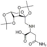 N2-[1-Deoxy-2,3:4,5-bis-O-(1-Methylethylidene)-β-D-fructopyranos-1-yl]-L-asparagine 结构式