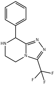 8-PHENYL-3-(TRIFLUOROMETHYL)-5,6,7,8-TETRAHYDRO[1,2,4]TRIAZOLO[4,3-A]PYRAZINE 结构式