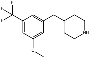 4-(3-METHOXY-5-TRIFLUOROMETHYL-BENZYL)-PIPERIDINE 结构式