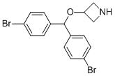 3-[BIS(4-BROMOPHENYL)METHOXY]-AZETIDINE 结构式