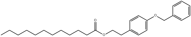 月桂酸2-(4-苄氧基苯基)乙酯 结构式