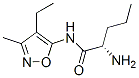 Pentanamide, 2-amino-N-(4-ethyl-3-methyl-5-isoxazolyl)-, (2S)- (9CI) 结构式