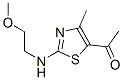 Ethanone, 1-[2-[(2-methoxyethyl)amino]-4-methyl-5-thiazolyl]- (9CI) 结构式