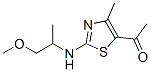 Ethanone, 1-[2-[(2-methoxy-1-methylethyl)amino]-4-methyl-5-thiazolyl]- (9CI) 结构式