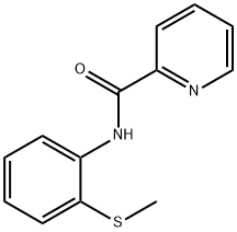 N-[2-(甲硫基)苯基]-2-吡啶甲酰胺 结构式