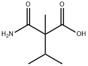 Butanoic  acid,  2-(aminocarbonyl)-2,3-dimethyl- 结构式