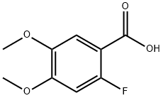 2-氟-4,5-二甲氧基苯甲酸 结构式