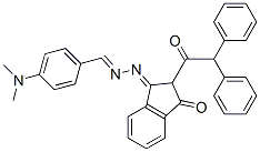 4-(Dimethylamino)benzaldehyde [2-(diphenylacetyl)-2,3-dihydro-3-oxo-1H-inden-1-ylidene]hydrazone 结构式