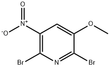 2,6-二溴-3-甲氧基-5-硝基吡啶 结构式