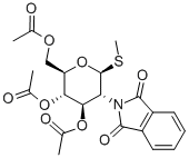 甲基-3,4,6-三-O-乙酰-2-脱氧-2-邻苯二甲酰亚氨基-1-硫代-Β-D-吡喃葡萄糖苷 结构式