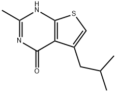 Thieno[2,3-d]pyrimidin-4(1H)-one, 2-methyl-5-(2-methylpropyl)- (9CI) 结构式