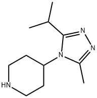 Piperidine, 4-[3-methyl-5-(1-methylethyl)-4H-1,2,4-triazol-4-yl]- (9CI) 结构式