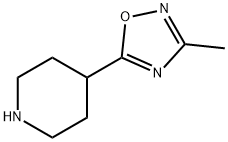 4-(3-甲基-1,2,4-氧杂二唑-5-基)哌啶 结构式