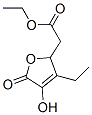 2-Furanacetic acid, 3-ethyl-2,5-dihydro-4-hydroxy-5-oxo-, ethyl ester, (+)- (9CI) 结构式