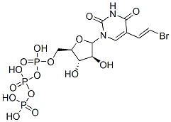 5-(2-bromovinyl)-1-arabinofuranosyluracil 5'-triphosphate 结构式