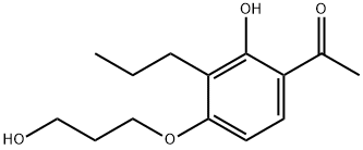 1-(2-羟基-4-(3-羟基丙氧基)-3-丙基苯基)乙酮 结构式