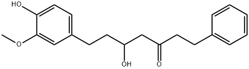 5-羟基-7-(4"-羟基-3"-甲氧基苯基)-1-苯基-3-庚酮 结构式