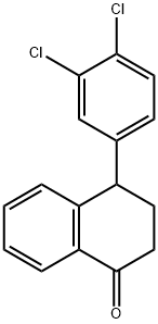 4-(3,4-二氯苯基)-1-四氢萘酮 结构式