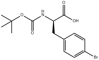 Boc-D-4-溴苯丙氨酸 结构式