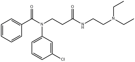 N-(m-Chlorophenyl)-N-[2-[[2-(diethylamino)ethyl]carbamoyl]ethyl]benzamide 结构式