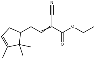 ethyl 2-cyano-4-(2,2,3-trimethyl-3-cyclopenten-1-yl)-2-butenoate 结构式