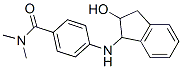 4-[(2-hydroxy-2,3-dihydro-1H-inden-1-yl)amino]-N,N-dimethyl-benzamide 结构式