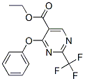 5-PYRIMIDINECARBOXYLIC ACID, 4-PHENOXY-2-(TRIFLUOROMETHYL)-, ETHYL ESTER 结构式