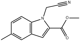1H-Indole-2-carboxylicacid,1-(cyanomethyl)-5-methyl-,methylester(9CI) 结构式