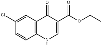 6-氯-1,4-二氢-4-氧代-3-喹啉羧酸乙酯 结构式