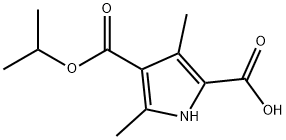 4-(异丙氧基羰基)-3,5-二甲基-1H-吡咯-2-羧酸 结构式