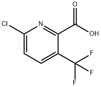 6-氯-3-三氟甲基吡啶-2-甲酸 结构式