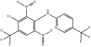 N-[3-chloro-2,6-dinitro-4-(trifluoromethyl)phenyl]-5-(trifluoromethyl) pyridin-2-amine 结构式