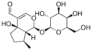 (1R,5S,6R,7S)-1-hydroxy-7-methyl-5-[(2S,3R,4S,5R,6R)-3,4,5-trihydroxy- 6-(hydroxymethyl)oxan-2-yl]oxy-4-oxabicyclo[4.3.0]non-2-ene-2-carbalde hyde 结构式