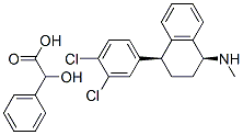 顺式-(1S,4S)-N-甲基-4-(3,4-二氯苯基)-1,2,3,4-四氢-1-萘胺扁桃酸盐 结构式