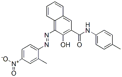 3-hydroxy-4-[(2-methyl-4-nitrophenyl)azo]-N-(p-tolyl)naphthalene-2-carboxamide 结构式