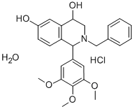 4,6-Isoquinolinediol, 1,2,3,4-tetrahydro-2-(phenylmethyl)-1-(3,4,5-tri methoxyphenyl)-, hydrochloride, hydrate (3:3:1) 结构式