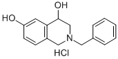 1,2,3,4-Tetrahydro-2-(phenylmethyl)-4,6-isoquinolinediol hydrochloride 结构式