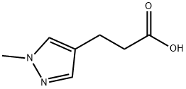 3-(1-甲基吡唑-4-基)丙酸 结构式