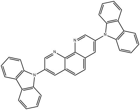 3,8-二(9H-咔唑-9-基)-1,10-菲罗啉 结构式