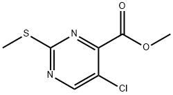 5-氯-2-(甲基硫代)嘧啶-4-羧酸甲酯 结构式
