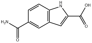 5-CABAMOYL-2-INDOLECARBOXYLIC ACID 结构式